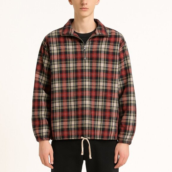 Urban Outfitters Other - Urban Outfitters || Plaid Cotton Windbreaker Zip Jacket Men’s Small Streetwear
